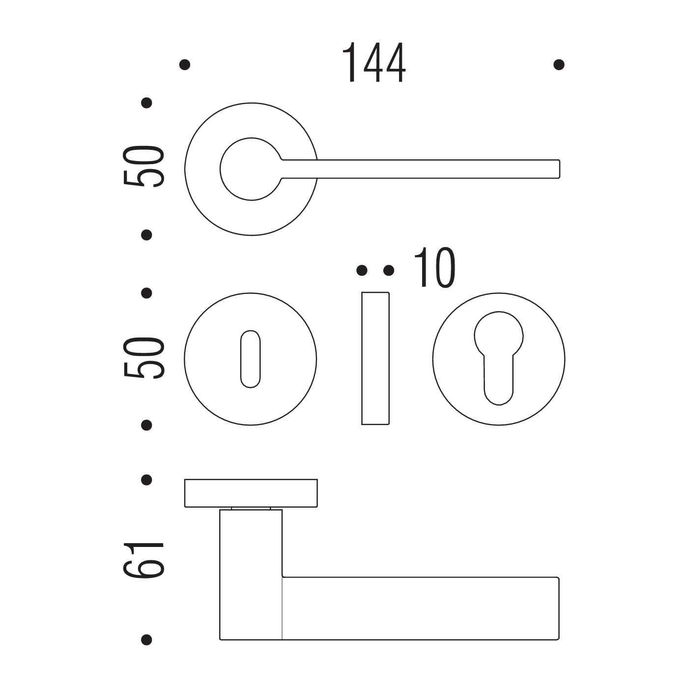 Дверная ручка COLOMBO TOOL MD11RSB